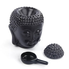 Load image into Gallery viewer, Peaceful Buddha Head Essential Oil Burner with Candle Spoon