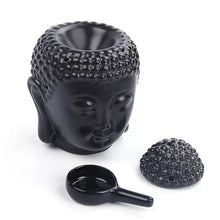 Load image into Gallery viewer, Peaceful Buddha Head Essential Oil Burner with Candle Spoon
